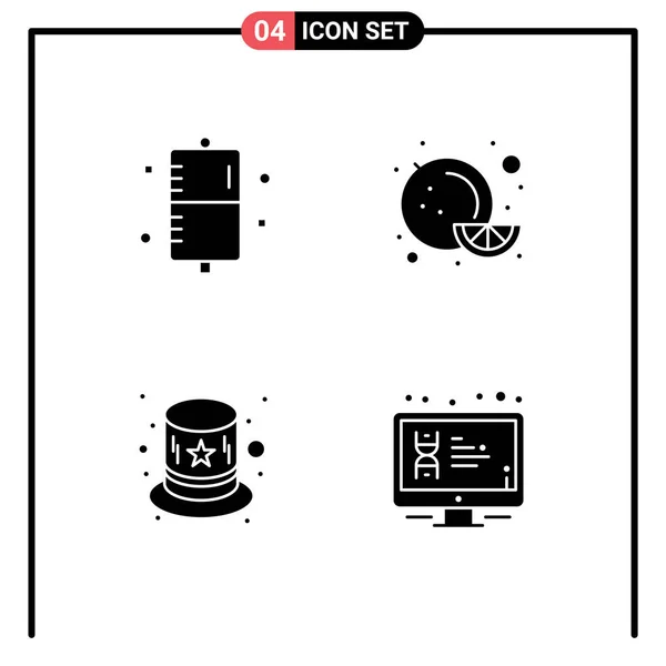 User Interface Solid Glyph Pack Modern Signs Symbols Disease Costume — Stock Vector