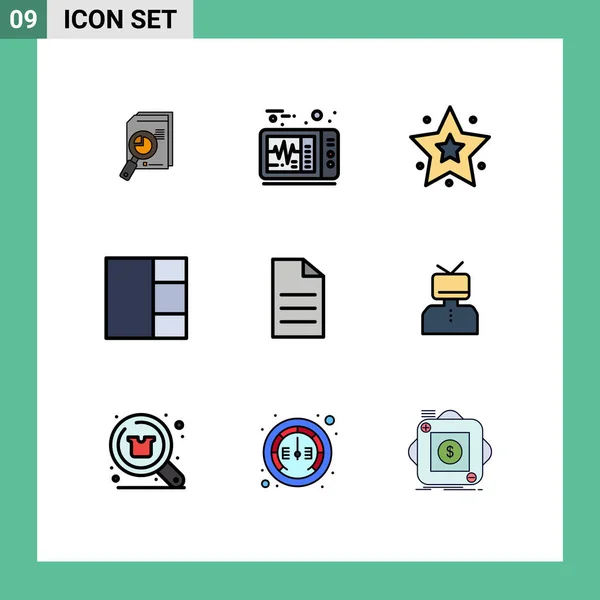 Stock Vector Icon Pack Van Line Signs Symbolen Voor Gebruiker — Stockvector