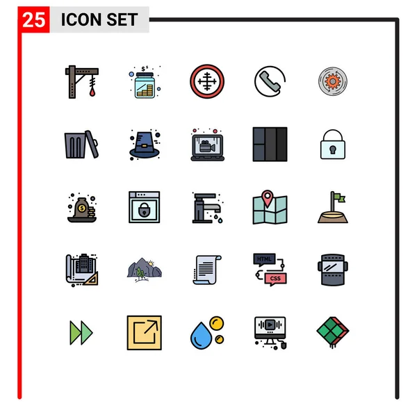 Kreativa Ikoner Moderna Tecken Och Symboler För Telefon Svar Pengar — Stock vektor