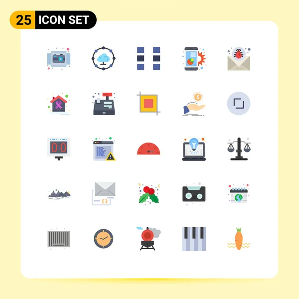 Stock Vector Icon Pack Line Signs Symbols Attack Marketing Layout — 스톡 벡터