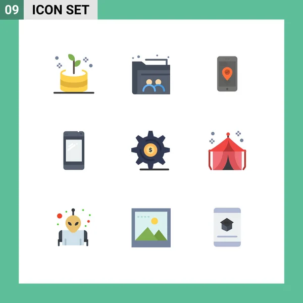 Universal Icon Symbols Group Modern Flat Colores Inversión Banco Energía — Vector de stock