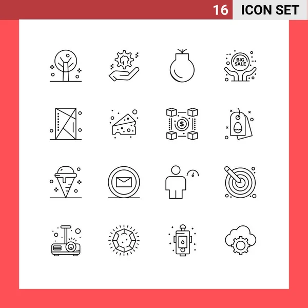 Stock Vector Icon Pack Sinais Linha Símbolos Para Dispositivos Sinal — Vetor de Stock