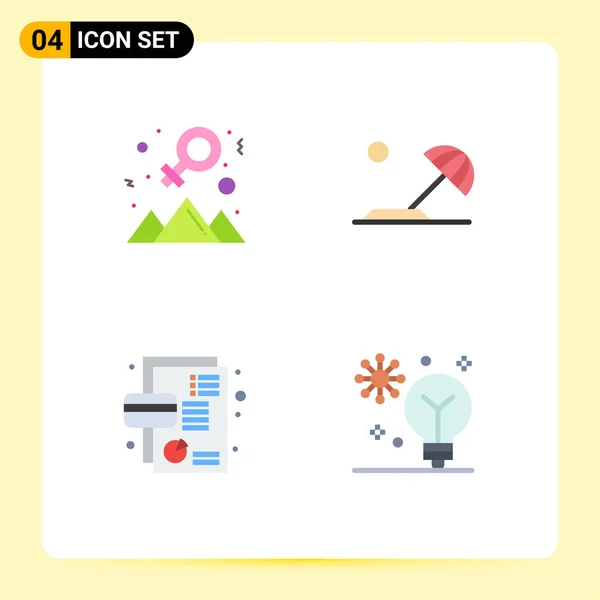 Universal Icon Symbols Group Modern Flat Icons Performance Card Success — Stock Vector