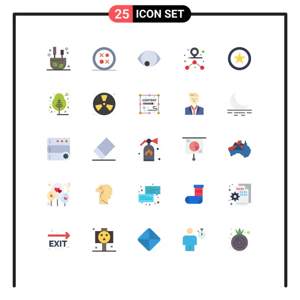 Creative Icons Modern Signs Symbols Interface Route Shape Path Vision — Stock Vector