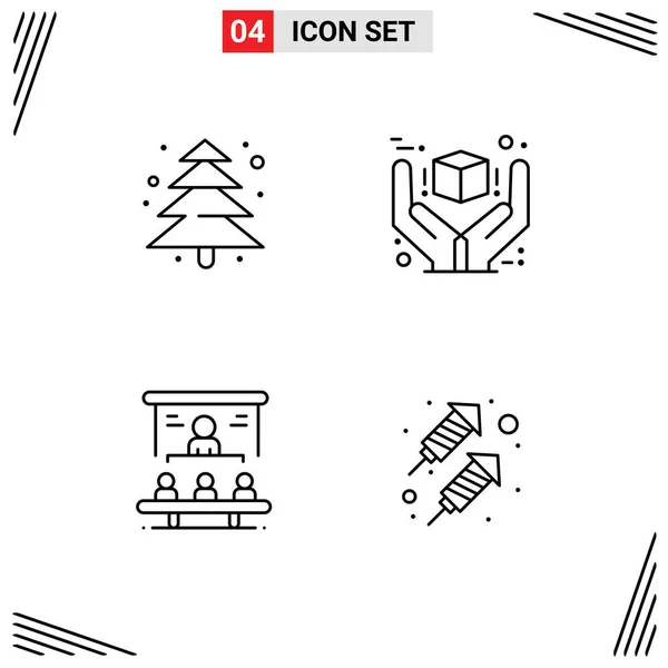 Iconos Creativos Signos Símbolos Modernos Planta Cuota Mercado Grande Premium — Vector de stock