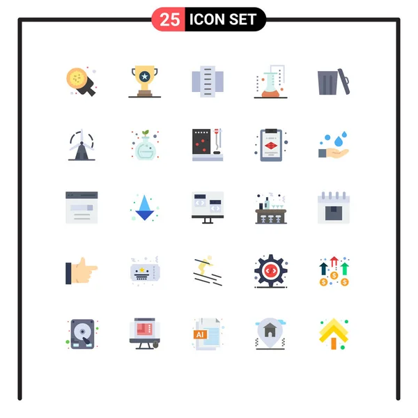 2014 Mobile Interface Flat Color Set Pictograms Science Matter Chemistry — 스톡 벡터