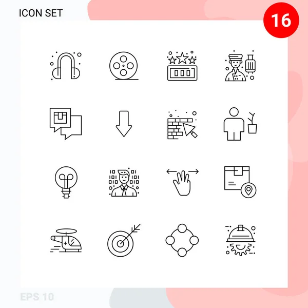 Thematic Vector Outlines Editable Symbols Deliver Service Fun Professional Bell — 스톡 벡터