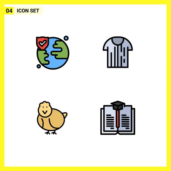 Sada Moderní Ikony Symboly Značky Pro Svět Velikonoce Košile Tričko — Stockový vektor