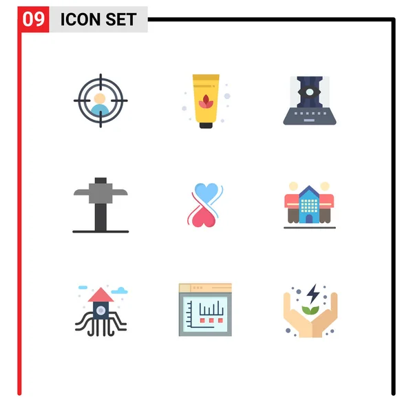 Conjunto Icones Modernos Símbolos Sinais Para Amigos Cultura Técnica Tipografia — Vetor de Stock