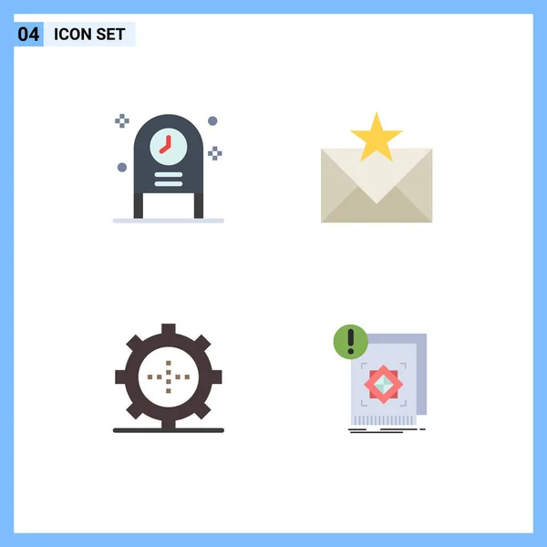 Conjunto Iconos Planos Universales Para Celebración Aplicaciones Web Móviles Dispositivos — Vector de stock