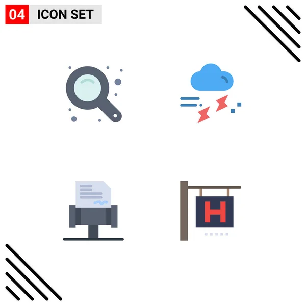 Editable Vector Line Pack Simple Flat Icons Maximize Book Zoom — Stock Vector