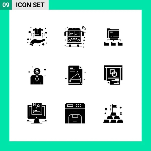 Stock Vector Icon Pack Znaki Symbole Linii Papieru Egzaminacyjnego Powrót — Wektor stockowy