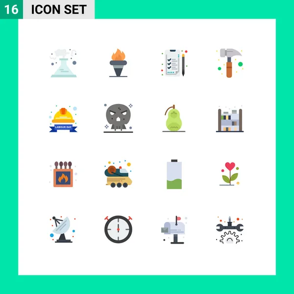 Stock Vector Icon Pack Mit Linienzeichen Und Symbolen Für Hut — Stockvektor