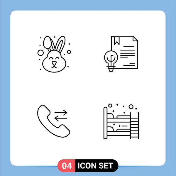 Creative Icons Modern Signs Symbols Animal Answer Face Digital Contact — Stock Vector