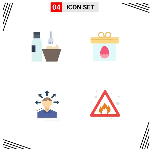 Set Van Commercial Flat Icons Verpakking Voor Cosmetica Conversie Make — Stockvector