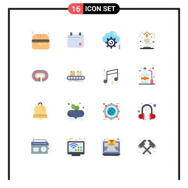 Creative Icons Modern Signs Symbols Surface Running Setting Candle Light — Stock Vector