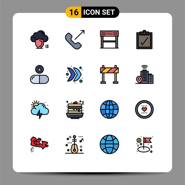 Stock Vector Icon Pack Sinais Linha Símbolos Para Tablet Tarefa — Vetor de Stock