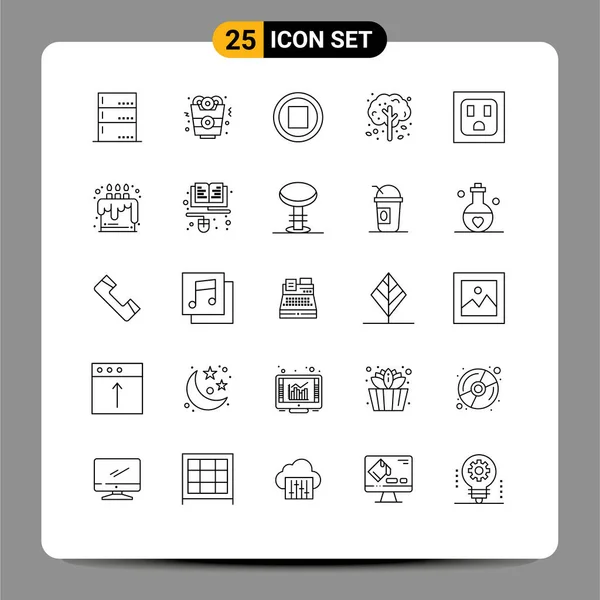 Set Iconos Interfaz Usuario Moderna Símbolos Signos Para Vela Zócalo — Vector de stock