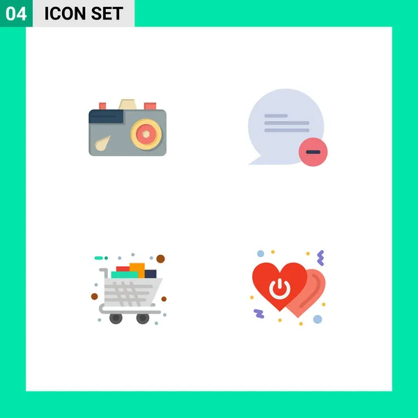 Flat Icon Concept Websites Mobile Apps Camera Μαύρη Παρασκευή Εικόνα — Διανυσματικό Αρχείο