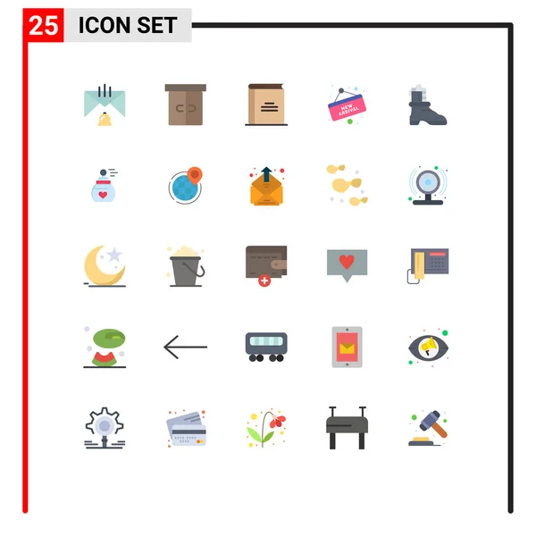 Iconos Creativos Signos Símbolos Modernos Tablero Nuevo Interior Llegada Libro — Vector de stock