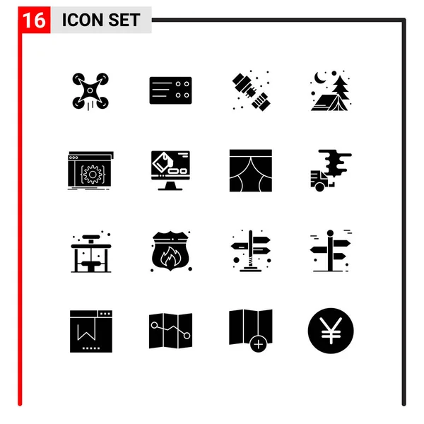 Conjunto Icones Modernos Símbolos Sinais Para Software Codificação Encanador Aplicativo —  Vetores de Stock