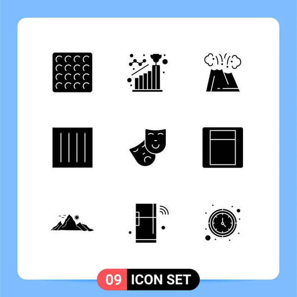 Benutzeroberfläche Solid Glyph Pack Moderner Zeichen Und Symbole Für Wäsche — Stockvektor