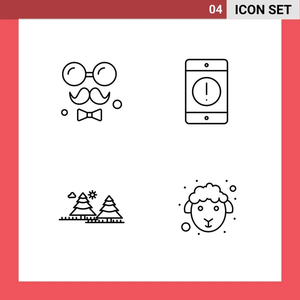Universal Icon Symbols Group Modern Filledline Flache Farben Von Avatar — Stockvektor