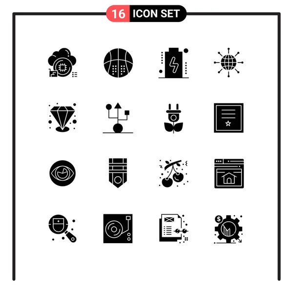 Paquete Iconos Vectoriales Signos Símbolos Línea Para Web Mundo Recreación — Vector de stock