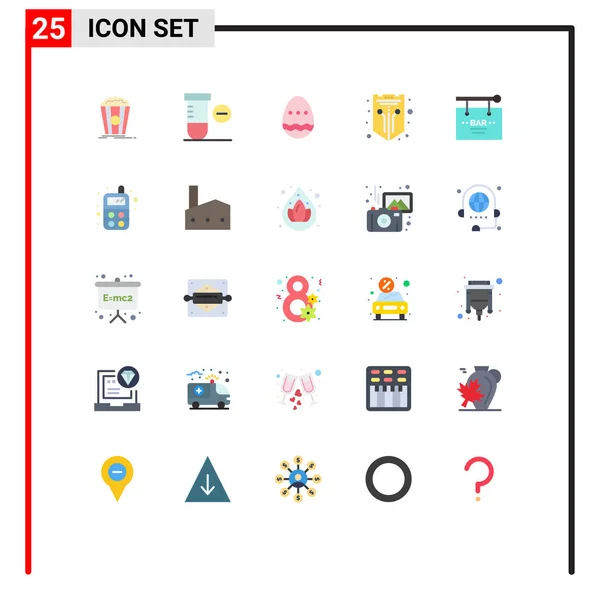 Universal Icon Symbols Group Cores Planas Modernas Aniversário Web Páscoa — Vetor de Stock