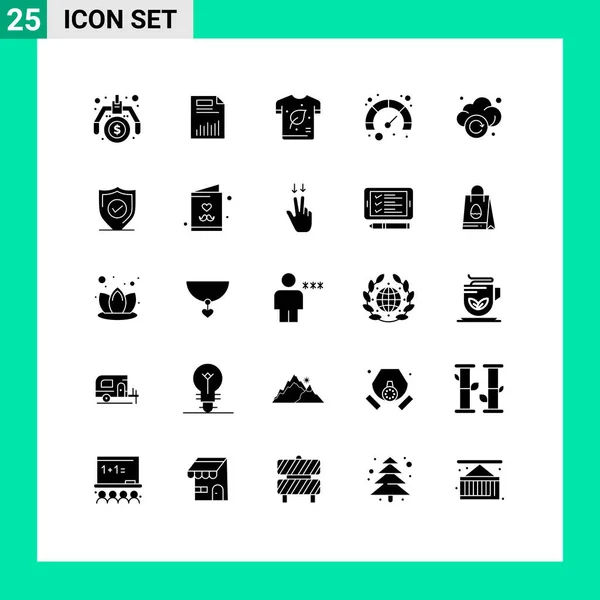 Universal Icon Symbols Group Modern Solid Glyphen Seo Shirt Graph — Stockvektor