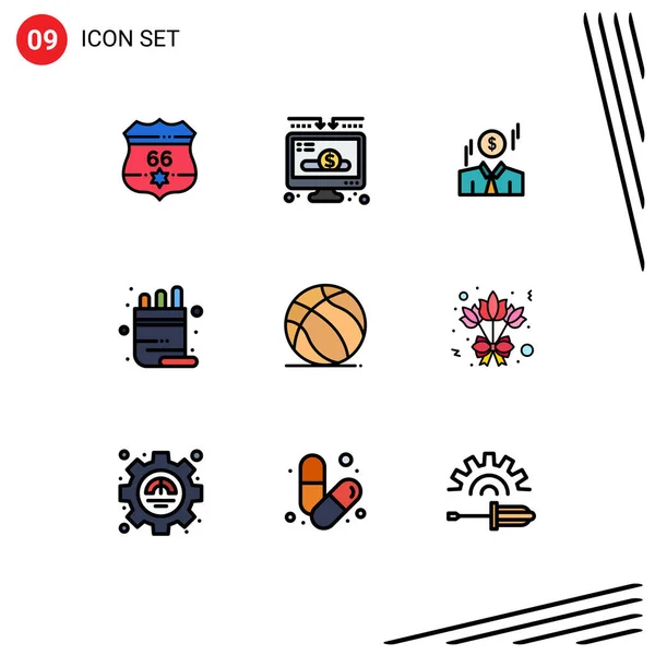 상업용 사업가 학교용 Editable Vector Design Elements — 스톡 벡터