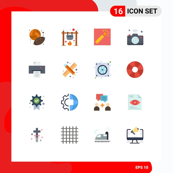 User Interface Flat Color Pack Modern Signs Symbols Wifi Internet — Διανυσματικό Αρχείο