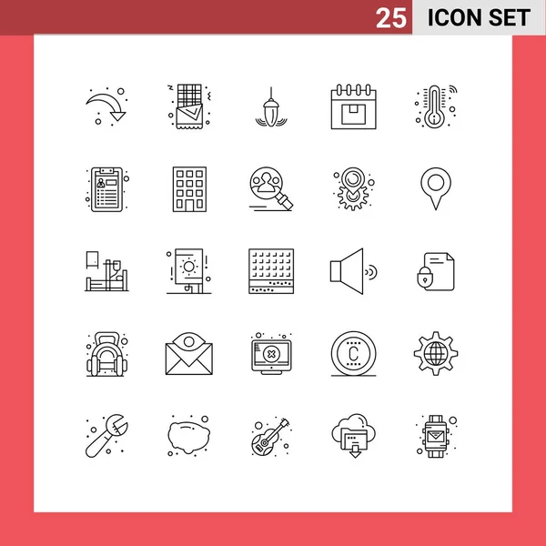 Stock Vector Icon Pack Лінійних Знаків Символів Охорони Здоров Планування — стоковий вектор