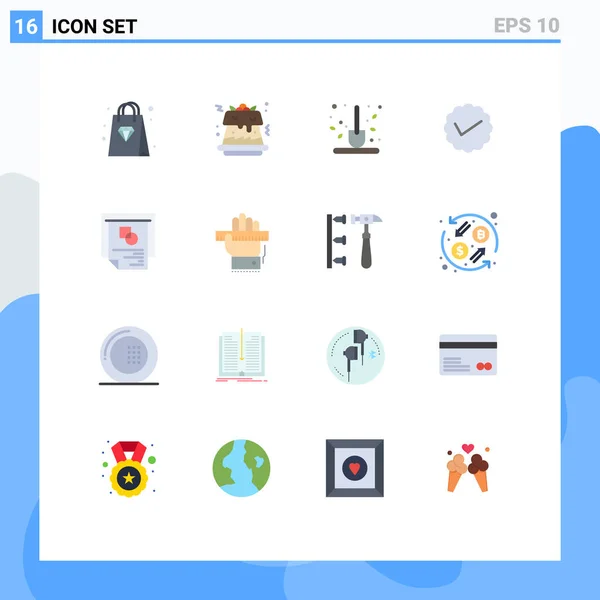 Universal Icon Symbols Group Modern Flat Colors Layout Twitter Garden — 스톡 벡터
