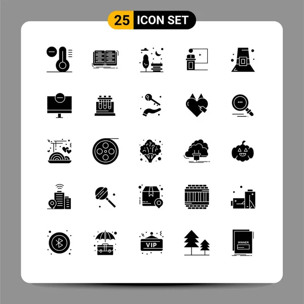 User Interface Solid Glyph Pack Modern Signs Symbols Fashion Ομιλητής — Διανυσματικό Αρχείο