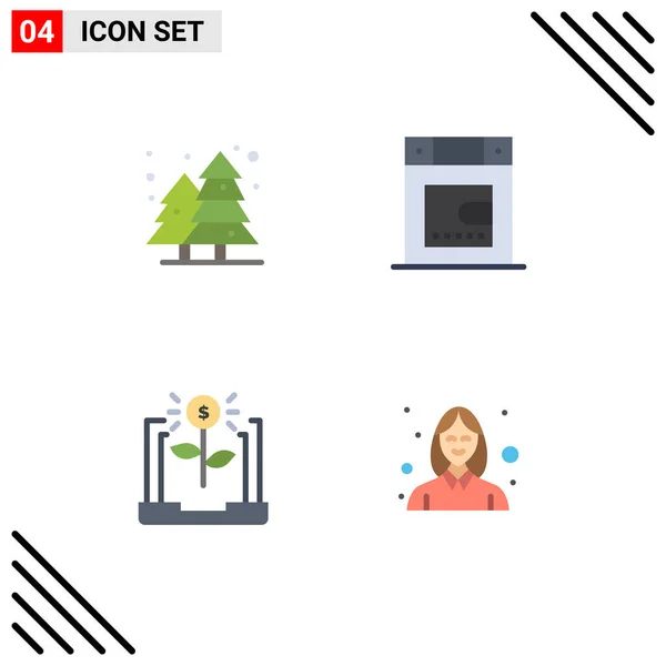 Flat Icon Concept Pour Les Sites Web Mobile Applications Usine — Image vectorielle