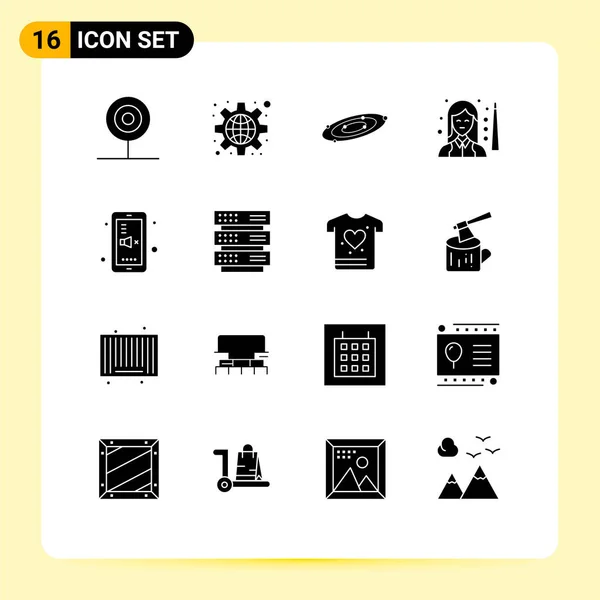 Conjunto Iconos Interfaz Usuario Moderna Símbolos Signos Para Billar Jugador — Vector de stock