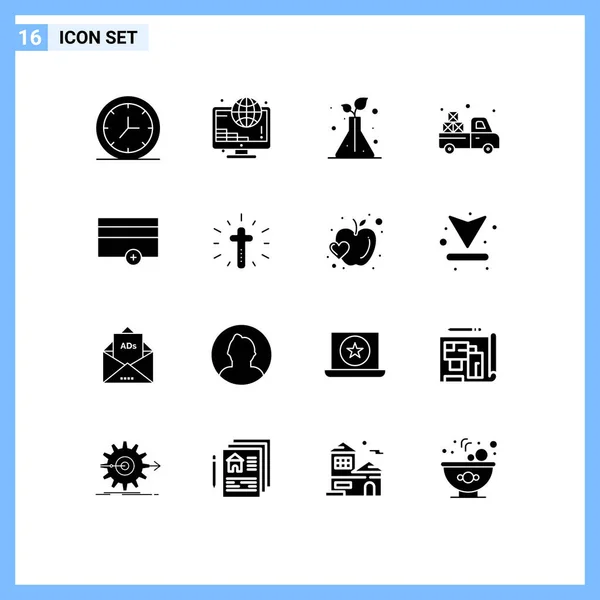Iconos Creativos Signos Símbolos Modernos Dinero Frasco Finanzas Van Editable — Archivo Imágenes Vectoriales