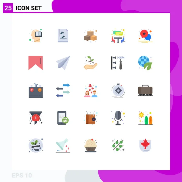 Stock Vector Icon Pack Line Signs Symbols Alert Notification Cubes — Stock Vector