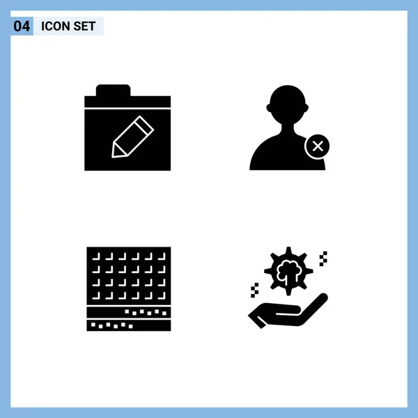 Solid Glyph Koncepció Weboldalak Mobil Alkalmazások Szerkesztése Hálaadás Törlés Keksz — Stock Vector