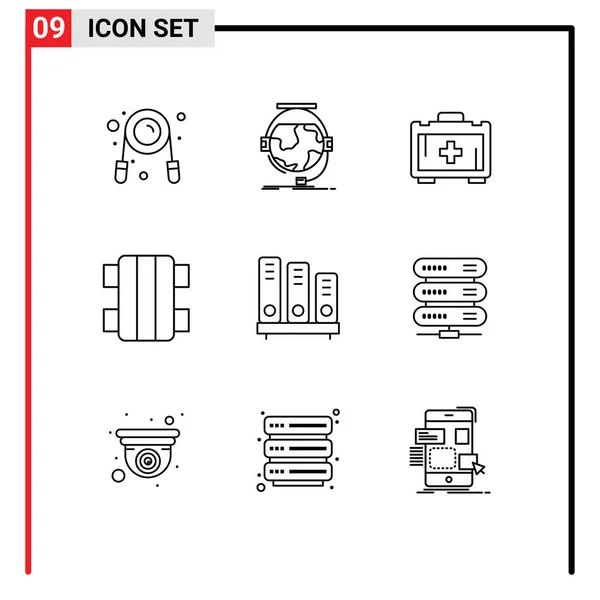 Stock Vector Icon Pack Signos Línea Símbolos Para Biblioteca Deporte — Vector de stock