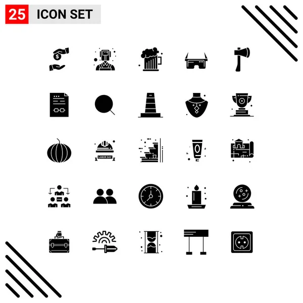 Set Iconos Interfaz Usuario Moderna Símbolos Signos Para Hacha Hacha — Archivo Imágenes Vectoriales
