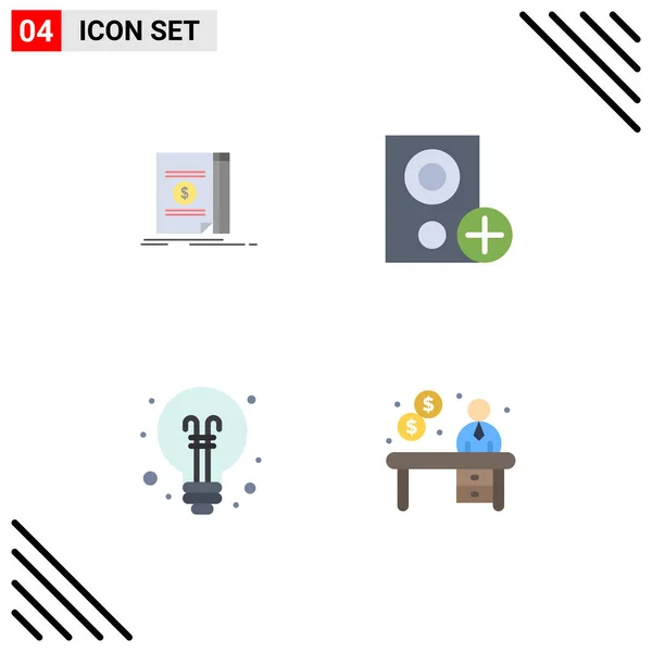 Stock Vector Icon Pack Líneas Signos Símbolos Para Libro Bombilla — Vector de stock