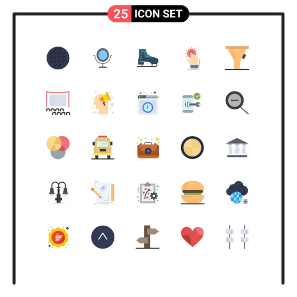 現代的な25フラットカラーのセットリットル タッチの写真編集可能なベクトルデザイン要素 — ストックベクタ