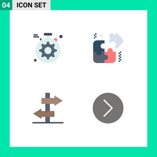 User Interface Flat Icon Pack Modern Signs Symbols Server Next — Stockový vektor