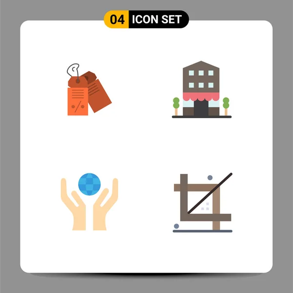 Interface Usuário Flat Icon Pack Sinais Símbolos Modernos Etiqueta Cuidado — Vetor de Stock