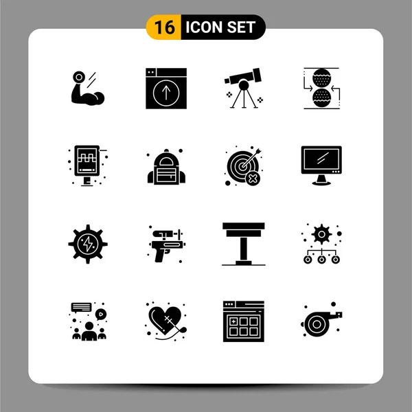 Conjunto Iconos Interfaz Usuario Moderna Signos Símbolos Para Elementos Diseño — Vector de stock