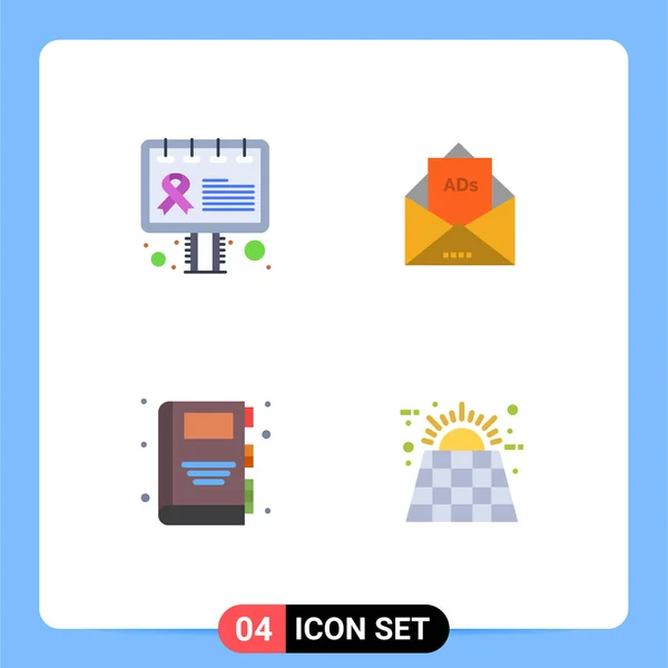 Vector Flat Icons Grid 학교로 이메일 Editable Vector Design Elements — 스톡 벡터