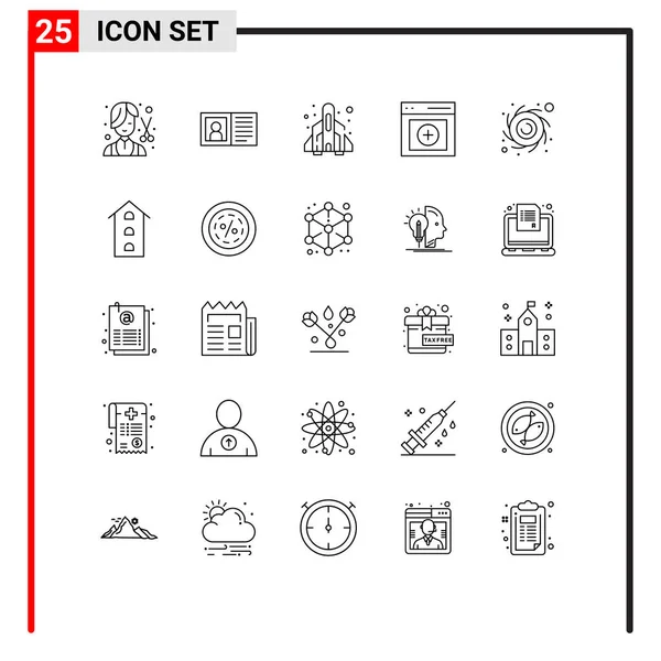 25行符号和符号组 用于用户 游戏编辑向量设计元素 — 图库矢量图片