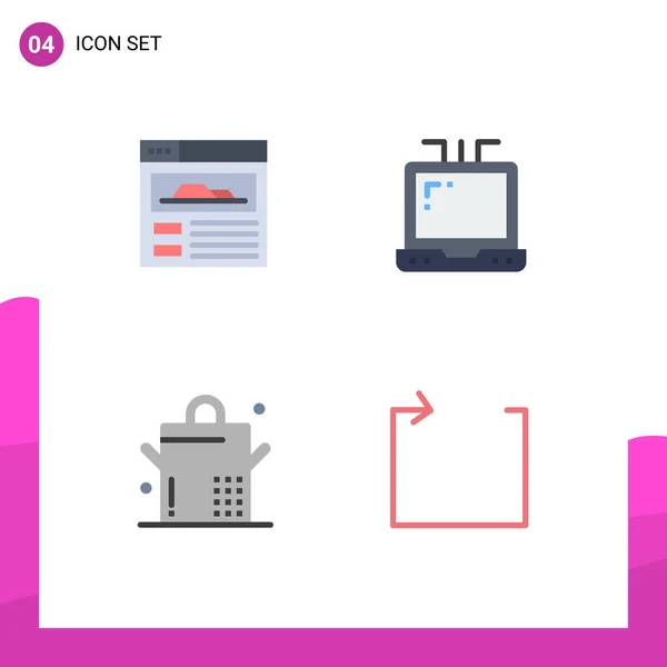 Flat Icon Pack Mit Universellen Symbolen Für Website Büro Pfeil — Stockvektor